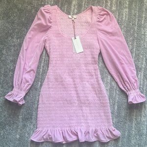LoveShackFancy Dorset Velvet Mini Dress